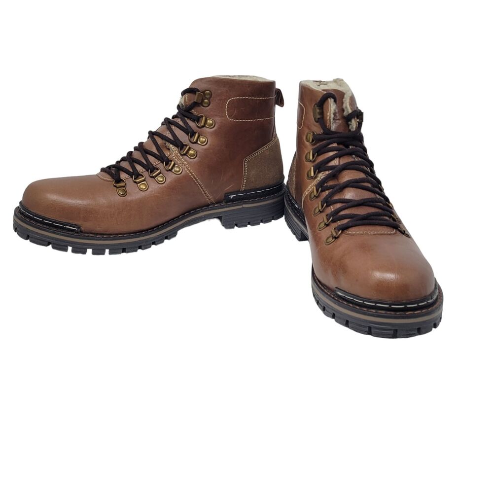 Union Bay Brown Boots UB617 Lace Up Lined Mens size 12 NEW without Box
